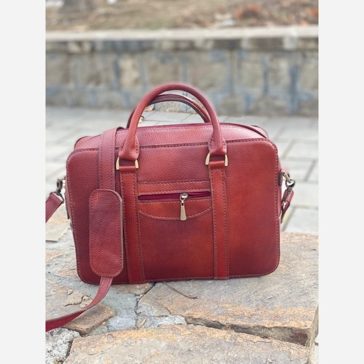 کیف اداری چرم طبیعی دستدوز | چرم کسری